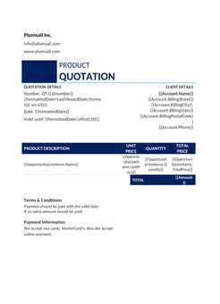 Salesforce quote