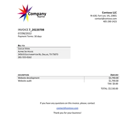 Simple invoice