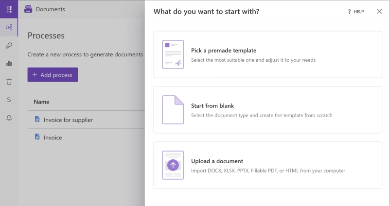 Plumsail Documents - blank template