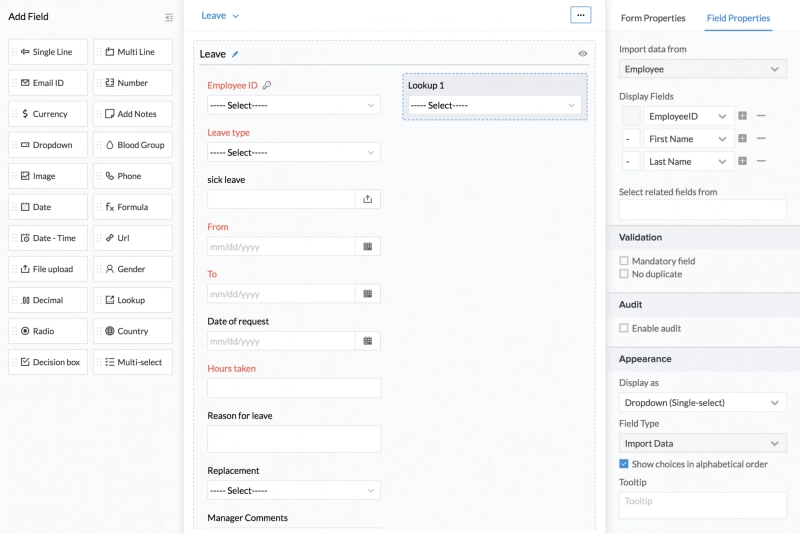 Zoho Forms screenshot