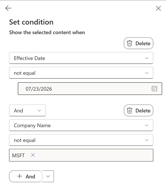 Content assembly - conditional sections