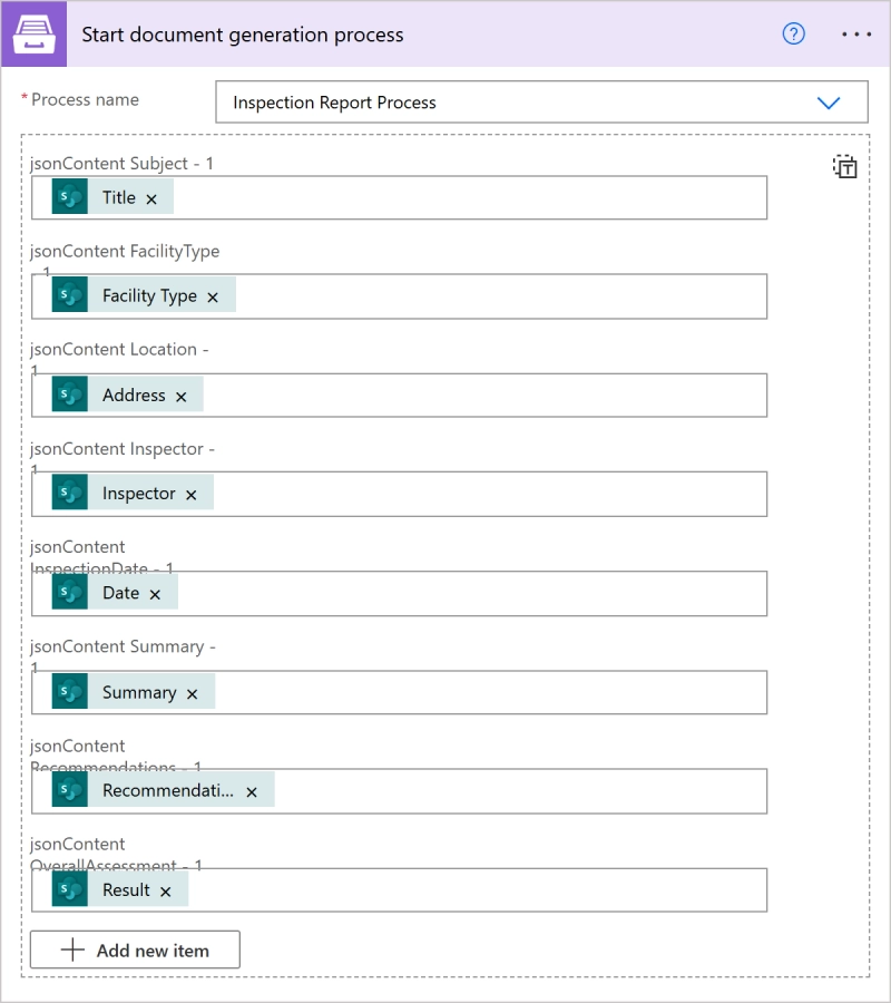 Setting up the flow - Plumsail action