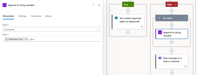 Append to string variable