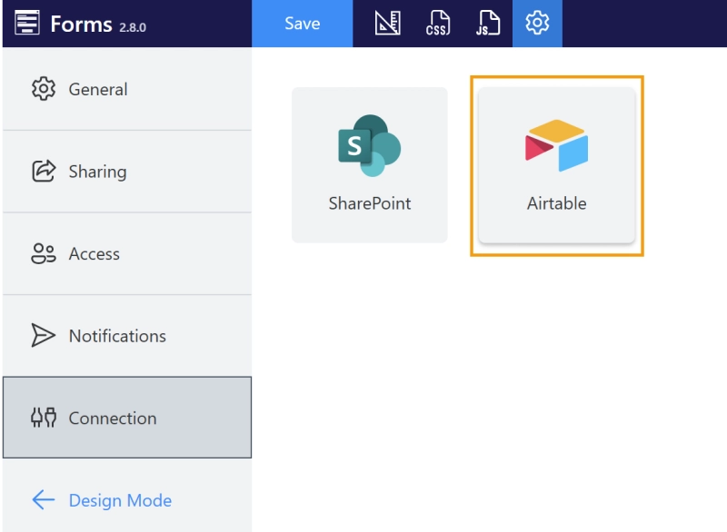 Create connection with Airtable