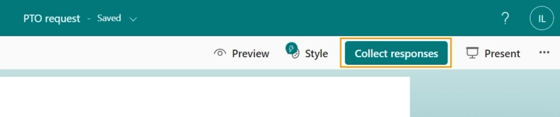 Click "Collect responses"