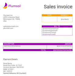 Plumsail sales invoice