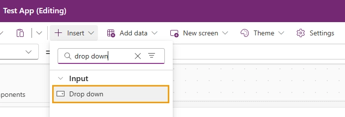 Add a dropdown