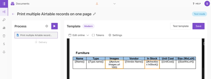 Document template is done