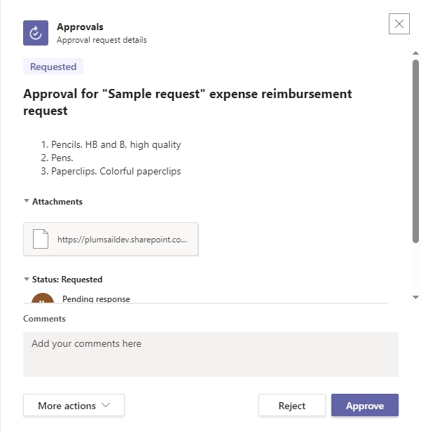 Approval request