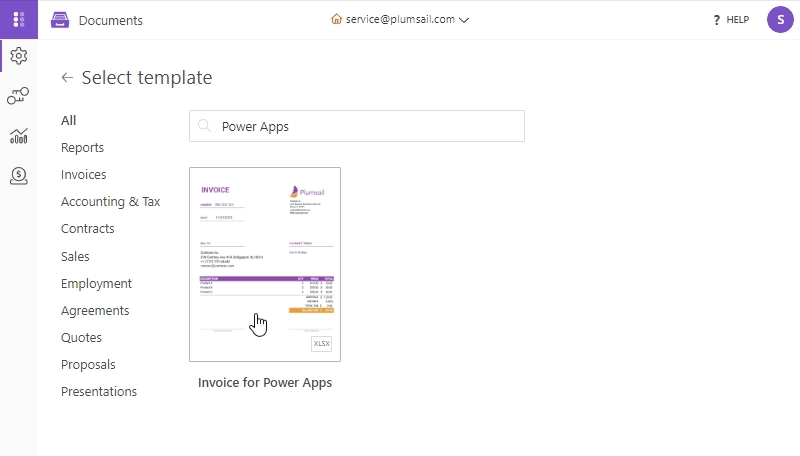 Choose a template for Power Apps