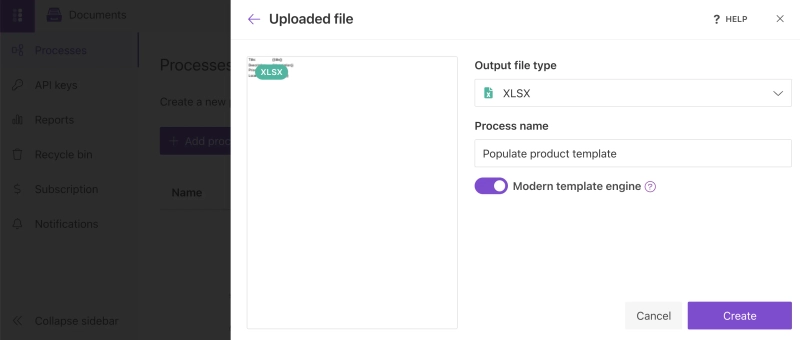 Select the output file