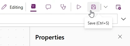 Saving in Power Apps