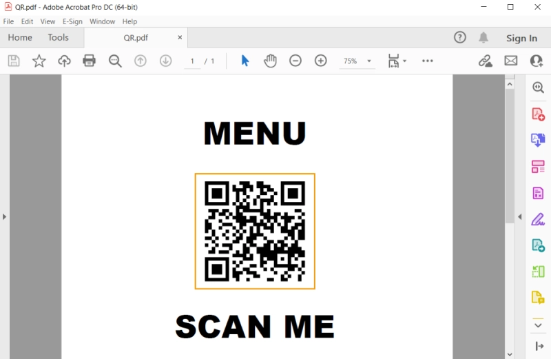 QR menu