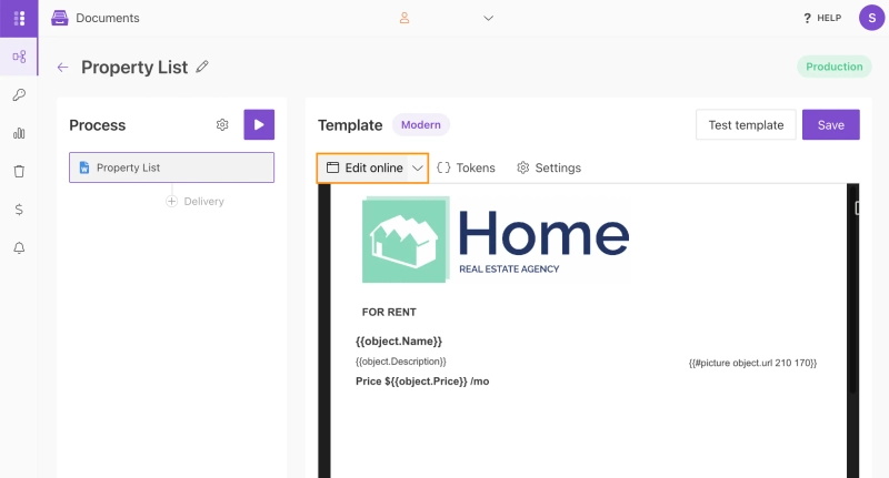 Plumsail Documents editor for generating PDF from Airtable