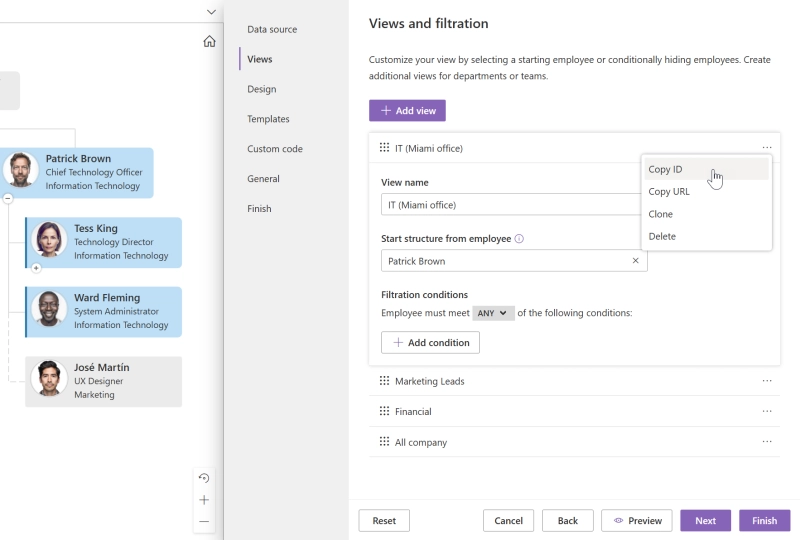 Copy view ID