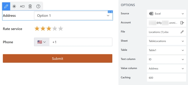 Excel data source