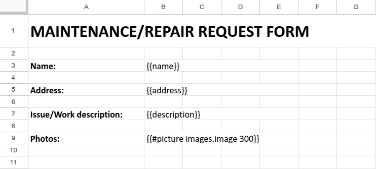 Excel XLSX template using #picture object operation