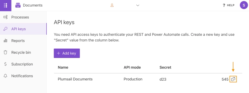 Power Automate API key connection created