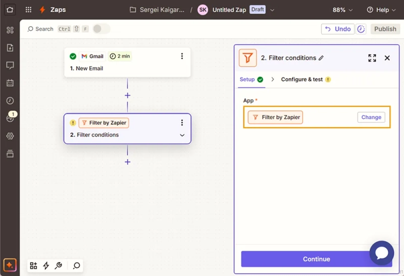 How to merge PDFs from Gmail and save to Google Drive using Zapier