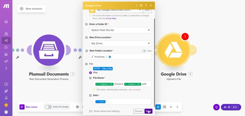 Upload to Google Drive