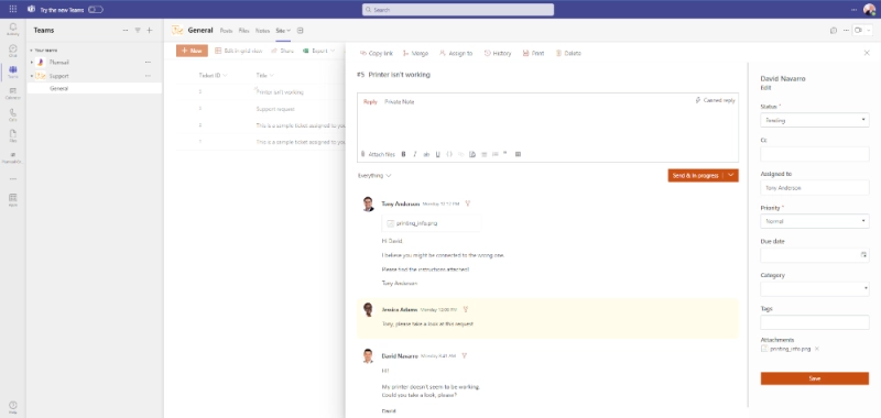 Add HelpDesk to Microsoft Teams