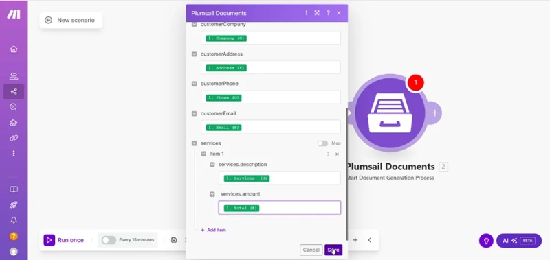 Plumsail Documents bulk mapping