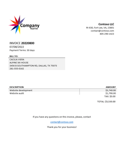 Simple invoice