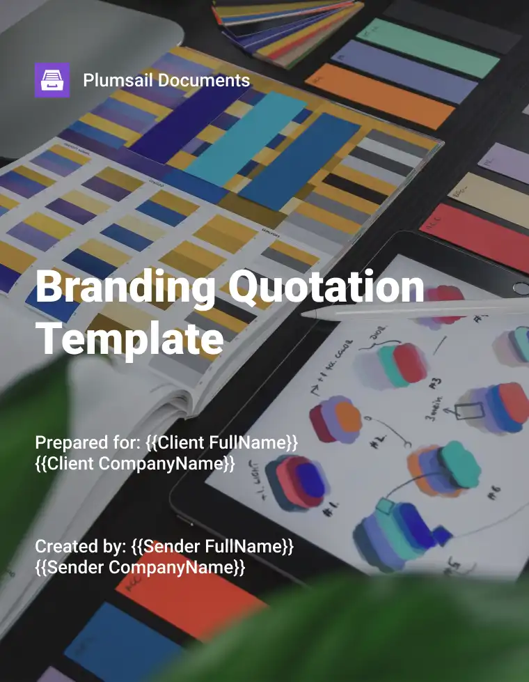 Branding quotation template