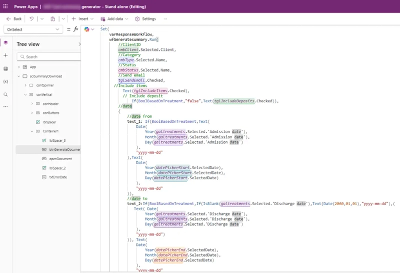 Passing the data from the Power Apps – Canvas App