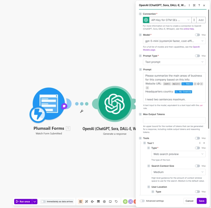 Configure OpenAI module