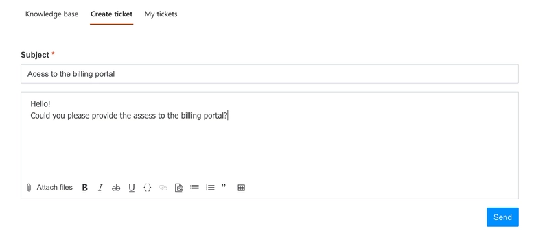 Create ticket