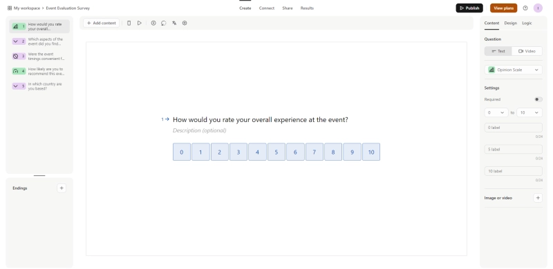 Typeform screenshot