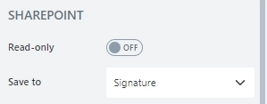 Save the signature to a SharePoint text field