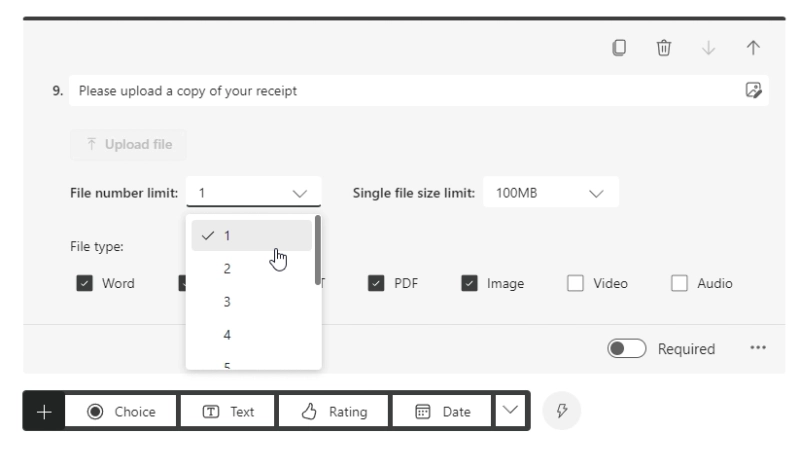 Expense reimbursement form attachments