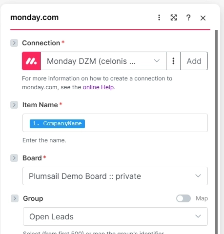 monday.com module title