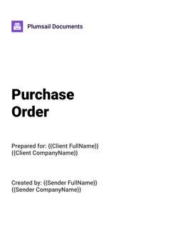 Purchase order