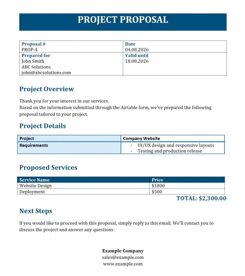 Proposal example