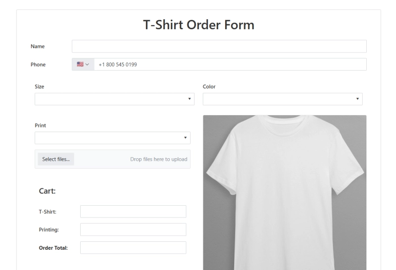 Filled out custom form for Airtable