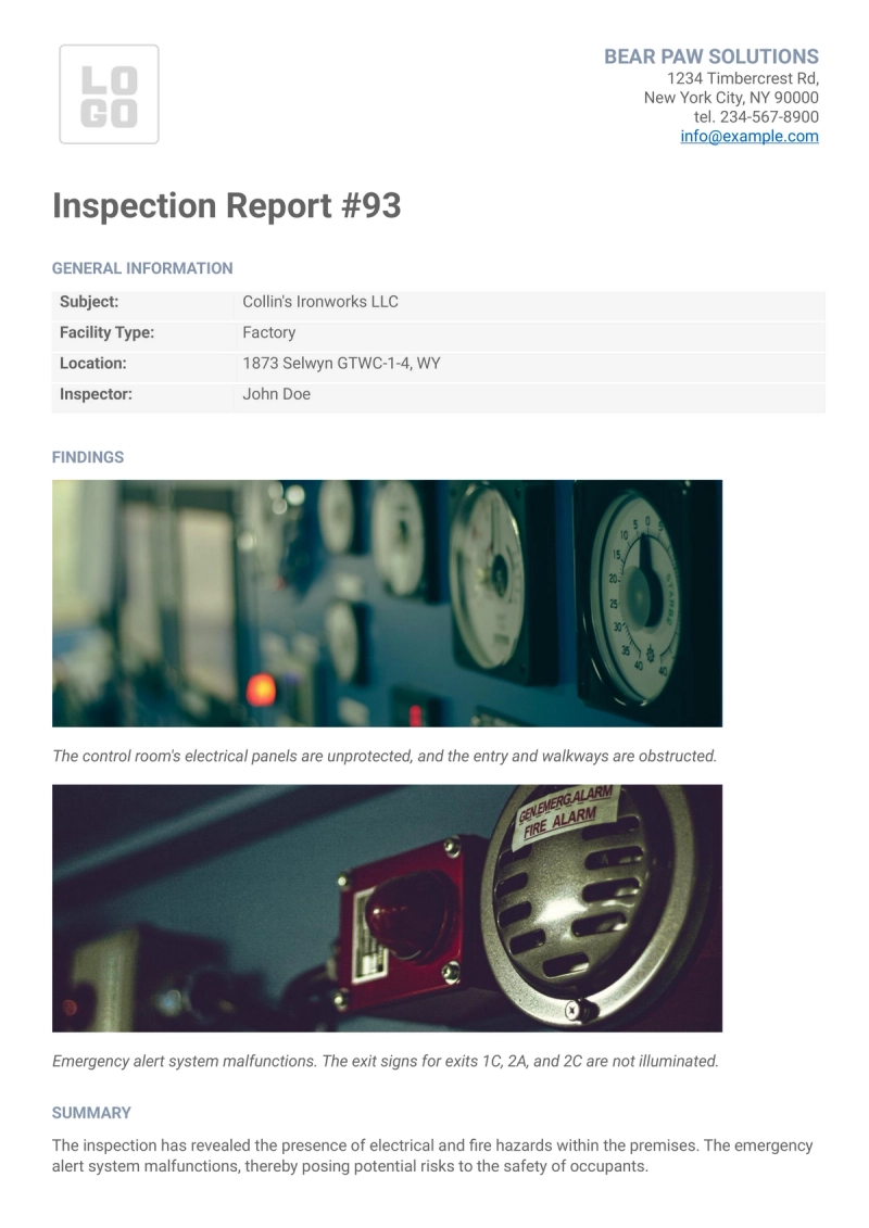 Inspection Report