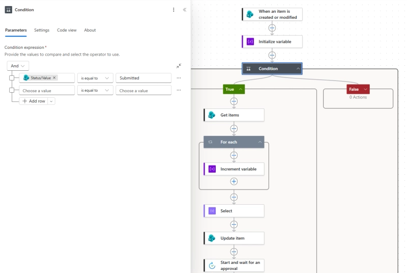 Approval flow in Power Automate