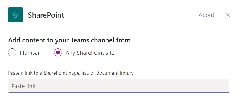 Add page URL from SharePoint app to Teams HelpDesk