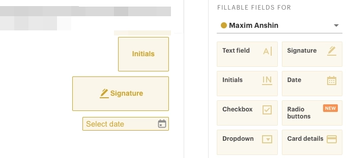 Fillable fields in PandaDoc