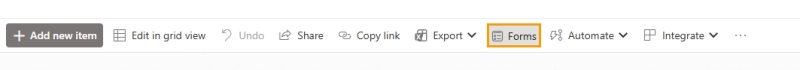Forms button