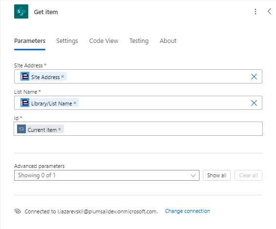 Get the items from SharePoint