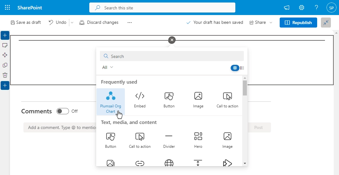 Add Org Chart to SharePoint page