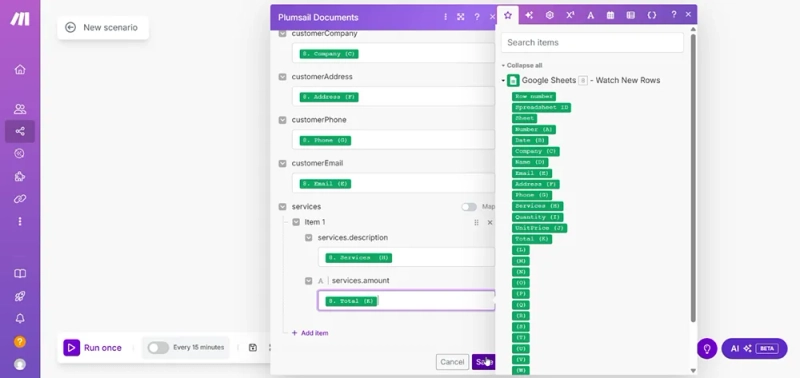 Plumsail Documents mapping