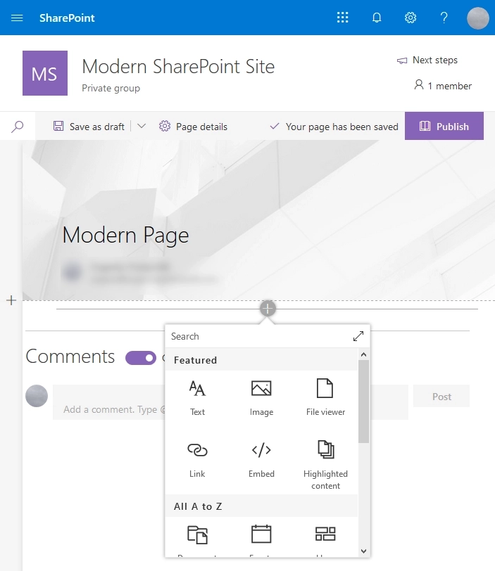 Org Chart on Modern pages for SharePoint Online in Microsoft 365