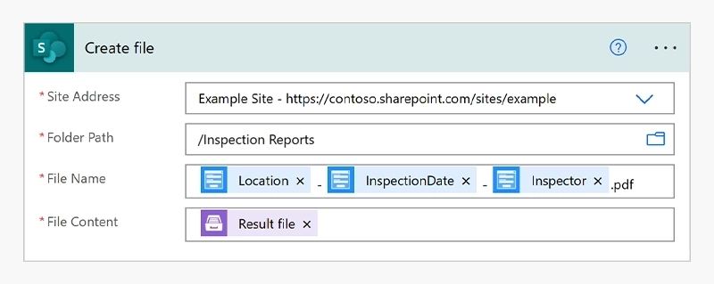 Create file - Power Automate flow