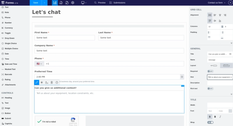 Plumsail web designer with modified template