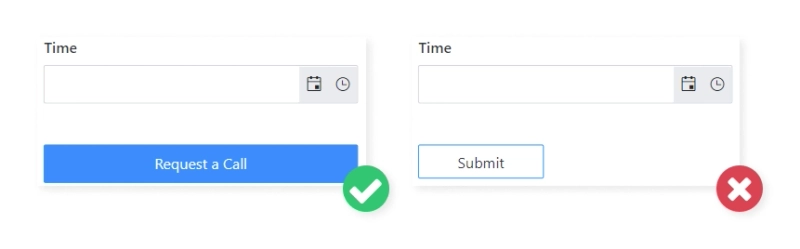 Submit button and success mesage for mobile forms